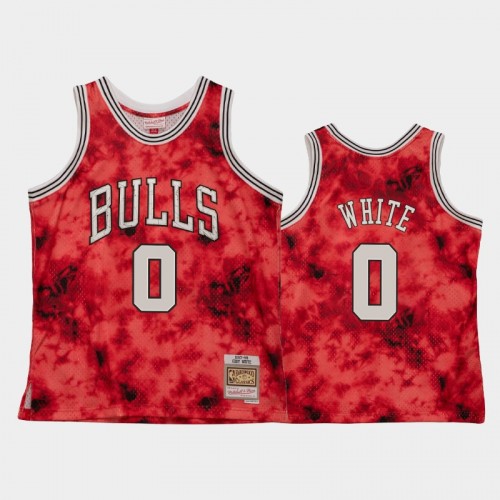 Men's Chicago Bulls #0 Coby White Red Galaxy Jersey