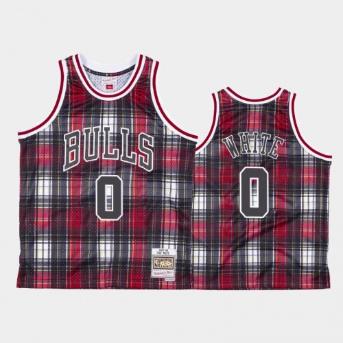 Chicago Bulls #0 Coby White Red Private School Hardwood Classics Jersey
