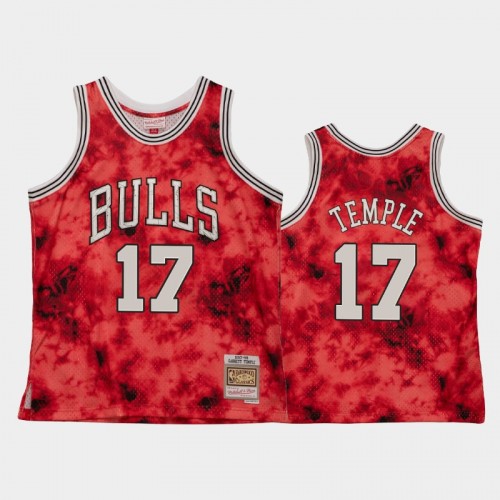 Men's Chicago Bulls #17 Garrett Temple Red Galaxy Jersey