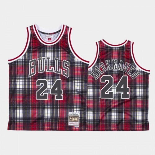 Chicago Bulls #24 Lauri Markkanen Red Private School Hardwood Classics Jersey
