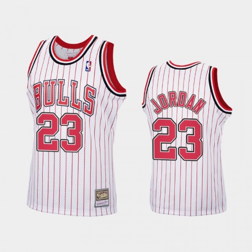Chicago Bulls #23 Michael Jordan White Reload Hardwood Classics Jersey