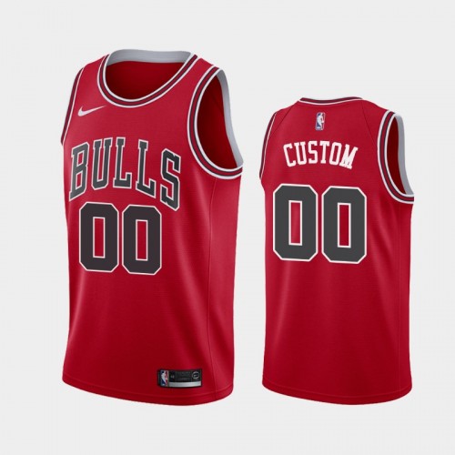 Men's 2018-19 Chicago Bulls Red Icon Personalized Jersey