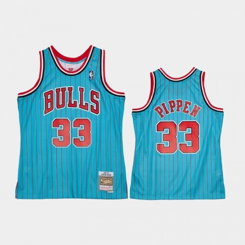 Men's Chicago Bulls #33 Scottie Pippen Blue 1995-96 Reload 2.0 Jersey
