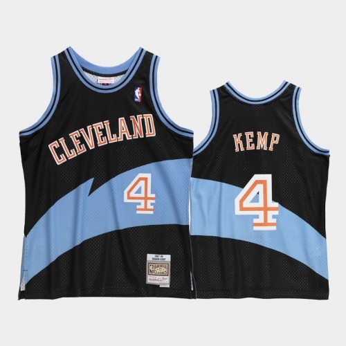 Cleveland Cavaliers #4 Shawn Kemp Black 1997-98 Hardwood Classics Jersey