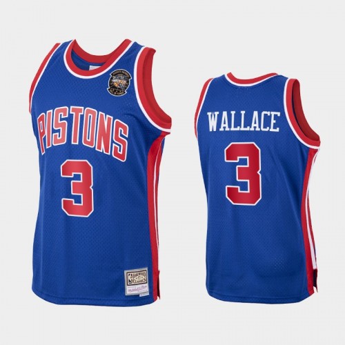 Detroit Pistons #3 Ben Wallace Navy 2021 Naismith Hall Of Fame Throwback Jersey