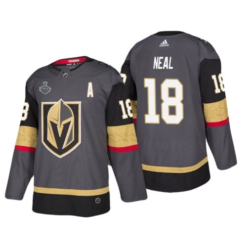 #18 James Neal Grey 2018 Stanley Cup Final Bound Patch Authentic Player Jersey