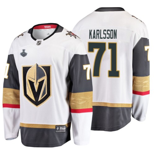 #71 William Karlsson 2018 Stanley Cup Final Breakaway Road White Jersey