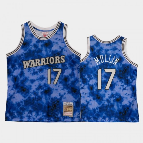Men's Golden State Warriors #17 Chris Mullin Blue Galaxy Jersey