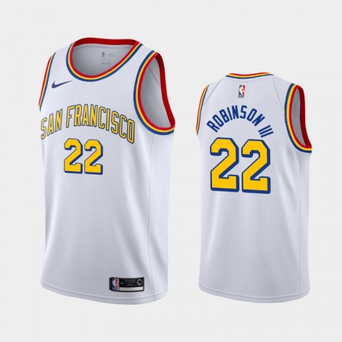 Men's Golden State Warriors #22 Glenn Robinson III White 2019-20 Hardwood Classics Jersey