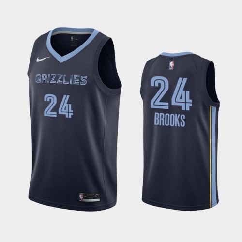 Men's Memphis Grizzlies #24 Dillon Brooks Navy 2018-19 Icon Jersey