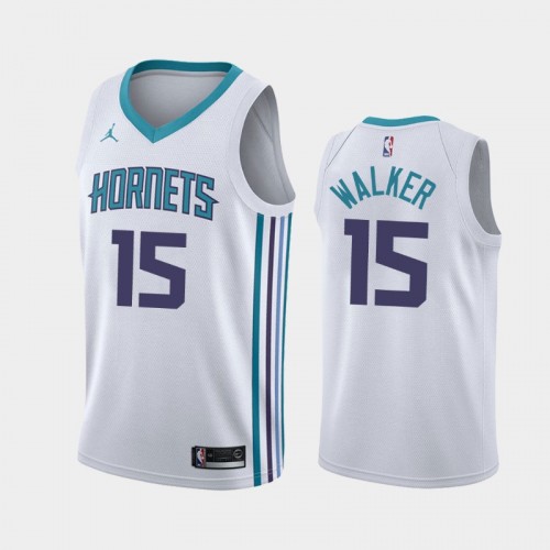 Men's Charlotte Hornets #15 Kemba Walker White 2019 season Association Jersey