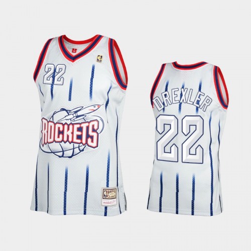 Men's Houston Rockets #22 Clyde Drexler Gray Reload 2.0 Jersey