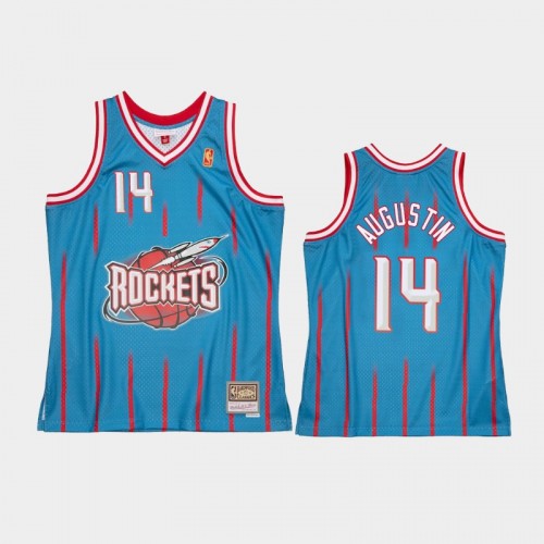 Men's Houston Rockets #14 D.J. Augustin Light Blue Reload 2.0 Jersey