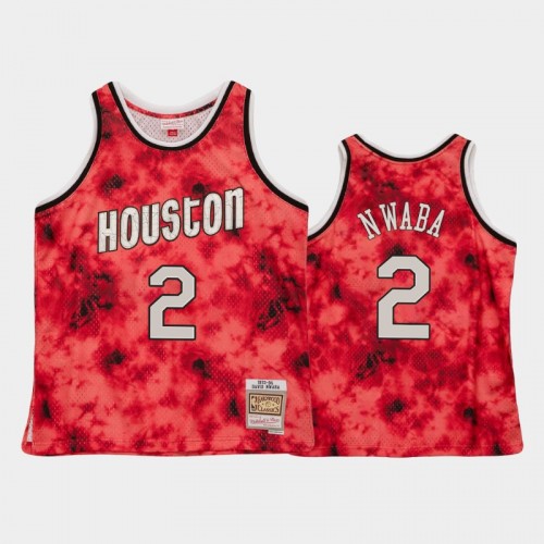 Men's Houston Rockets #2 David Nwaba Red Galaxy Jersey