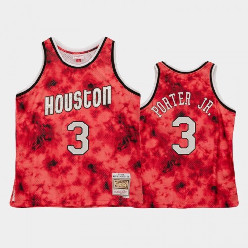 Men's Houston Rockets #3 Kevin Porter Jr. Red Galaxy Jersey