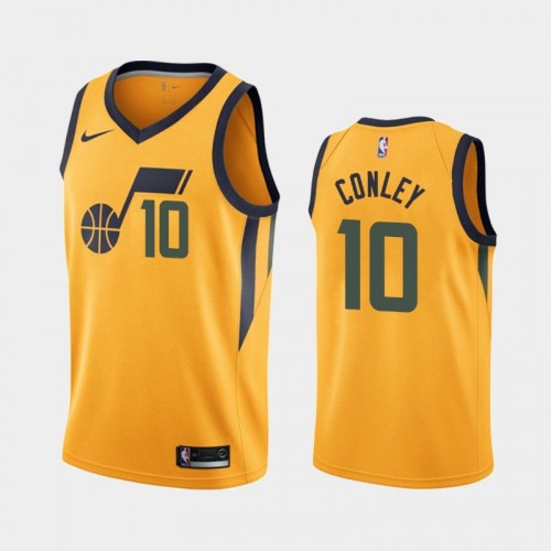 Men's Utah Jazz Mike Conley #10 Gold 2019-20 Statement Jersey