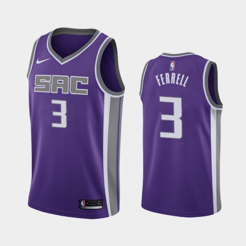 Men's Sacramento Kings #3 Yogi Ferrell Purple 2018-19 Icon Jersey