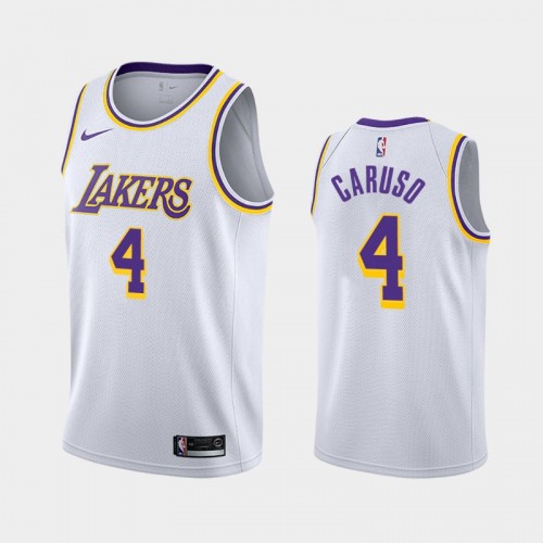 Men's Los Angeles Lakers #4 Alex Caruso White 2018-19 Association Jersey