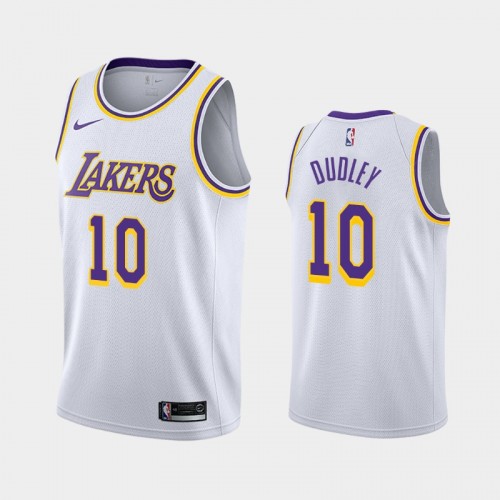 Men's Los Angeles Lakers #10 Jared Dudley White 2019 season Association Jersey