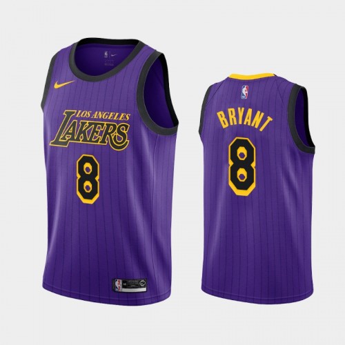 Men's Los Angeles Lakers #8 Kobe Bryant Purple City Jersey
