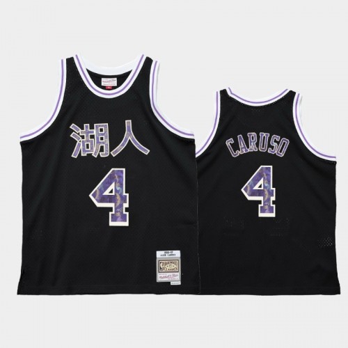 Los Angeles Lakers #4 Alex Caruso Black 1996-97 Lunar New Year OX Jersey