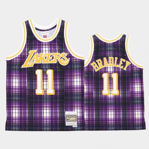 Men's Los Angeles Lakers #11 Avery Bradley Purple Private School jersey