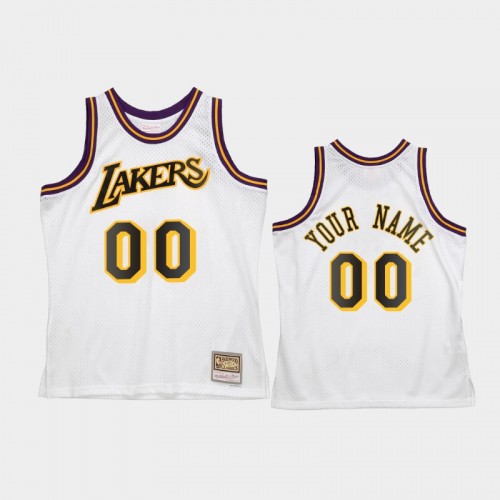 Men's Los Angeles Lakers #00 Custom White Reload 2.0 Jersey