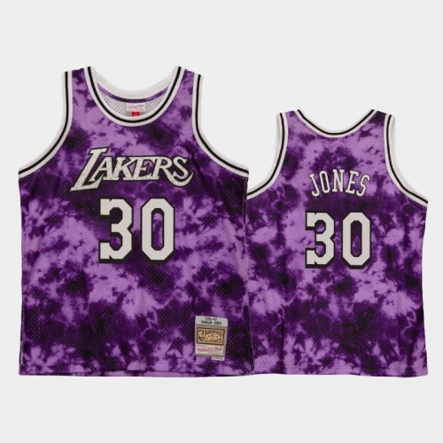 Men's Los Angeles Lakers #30 Damian Jones Purple Galaxy Jersey