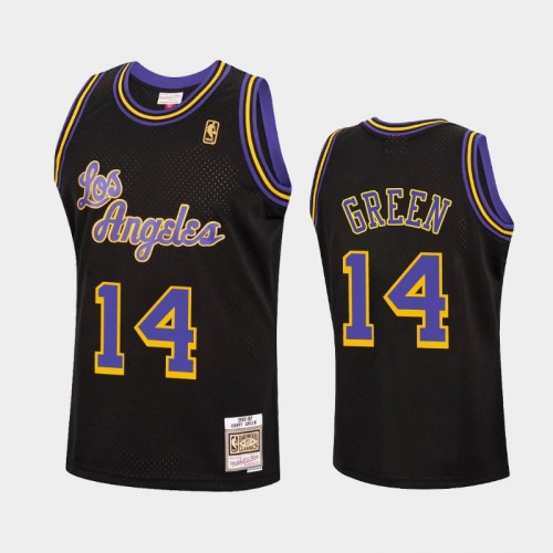 Los Angeles Lakers #14 Danny Green Black Reload Hardwood Classics Jersey