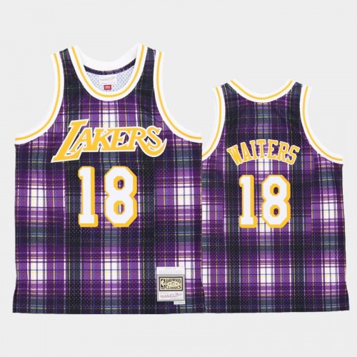 Men's Los Angeles Lakers #18 Dion Waiters Purple Private School jersey