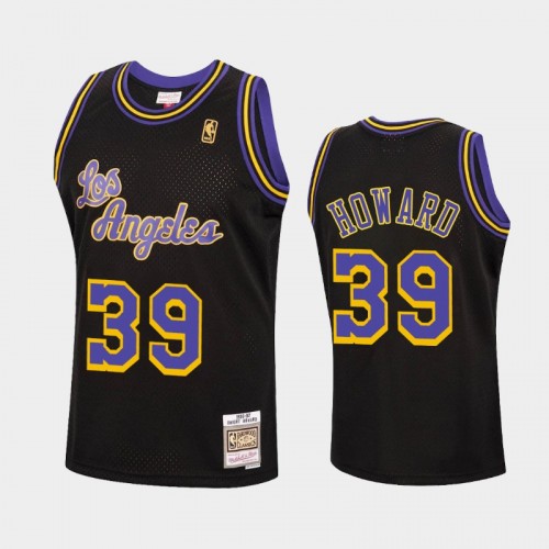 Los Angeles Lakers #39 Dwight Howard Black Reload Hardwood Classics Jersey