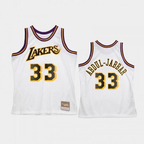 Men's Los Angeles Lakers #33 Kareem Abdul-Jabbar White Reload 2.0 Jersey