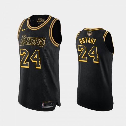 Los Angeles Lakers Kobe Bryant #24 Black 2020 NBA Finals Bound Kobe Tribute Authentic Jersey