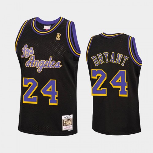 Los Angeles Lakers #24 Kobe Bryant Black Reload Hardwood Classics Jersey