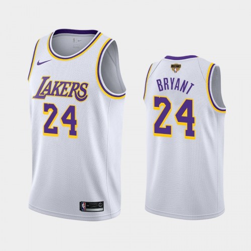 Los Angeles Lakers Kobe Bryant #24 White 2020 NBA Finals Bound Association Jersey