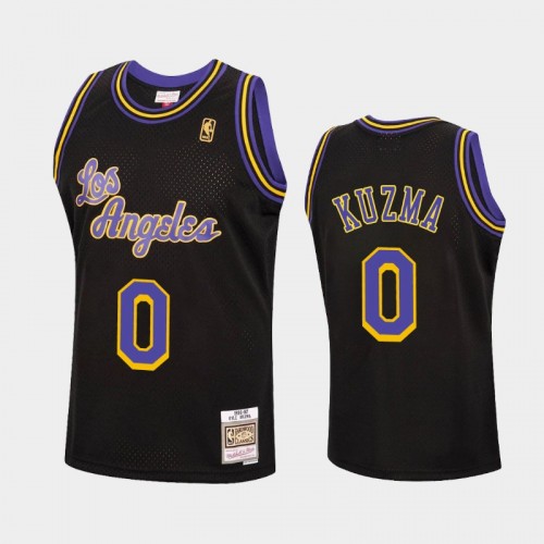 Los Angeles Lakers #0 Kyle Kuzma Black Reload Hardwood Classics Jersey