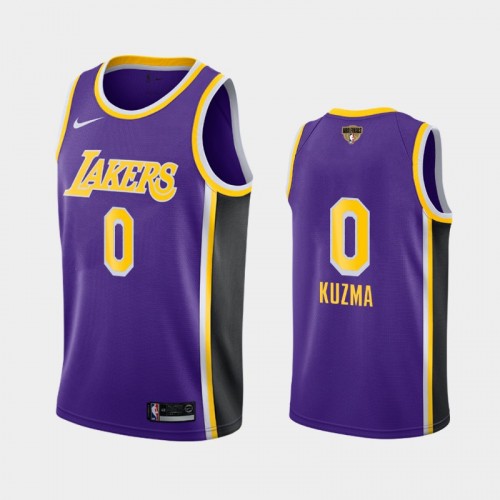 Los Angeles Lakers Kyle Kuzma #0 Purple 2020 NBA Finals Bound Social Justice Statement Jersey