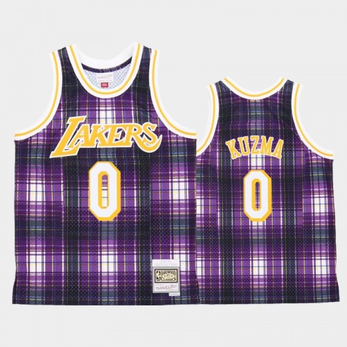 Men's Los Angeles Lakers #0 Kyle Kuzma Purple Private School jersey