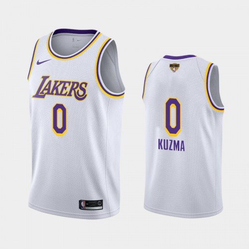 Los Angeles Lakers Kyle Kuzma #0 White 2020 NBA Finals Bound Social Justice Association Jersey