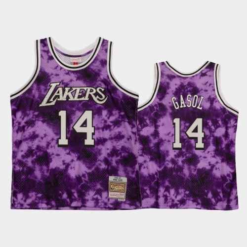 Men's Los Angeles Lakers #14 Marc Gasol Purple Galaxy Jersey