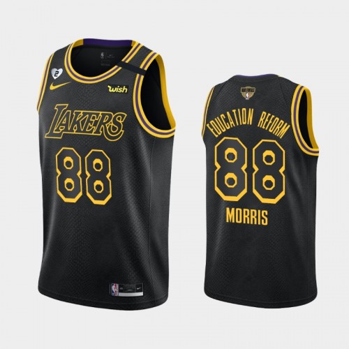 Los Angeles Lakers Markieff Morris #88 Black 2020 NBA Finals Bound Education Reform Honor Kobe and Gianna Jersey