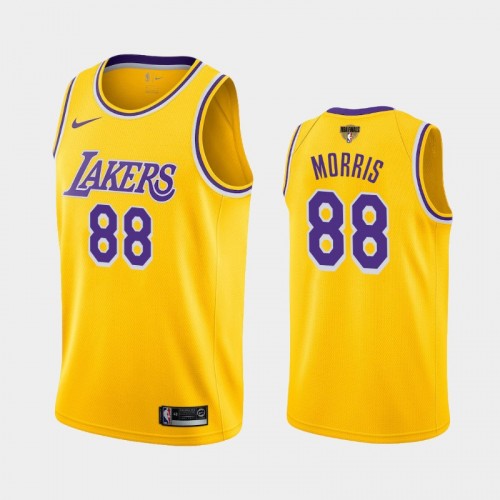 Los Angeles Lakers Markieff Morris #88 Yellow 2020 NBA Finals Bound Icon Jersey