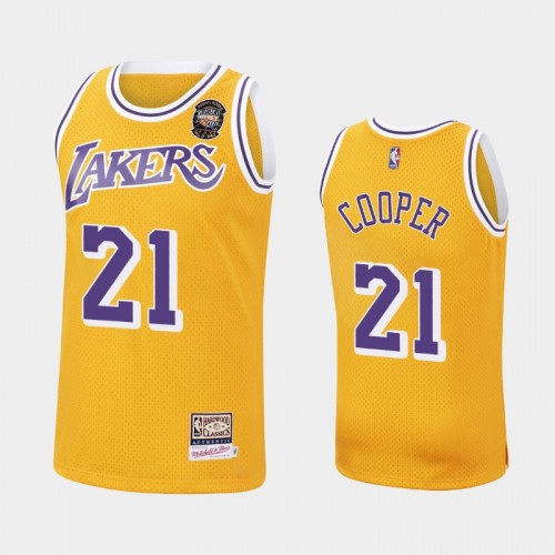 Los Angeles Lakers #21 Michael Cooper Gold 2021 Naismith Hall Of Fame Throwback Jersey