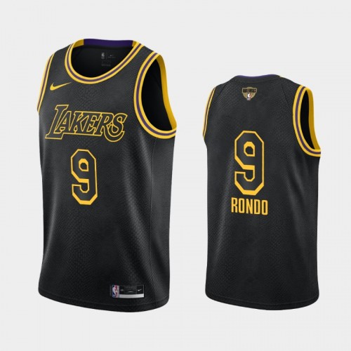 Los Angeles Lakers Rajon Rondo #9 Black 2020 NBA Finals Bound Social Justice Mamba Edition Jersey