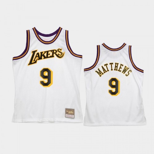 Men's Los Angeles Lakers #9 Wesley Matthews White Reload 2.0 Jersey