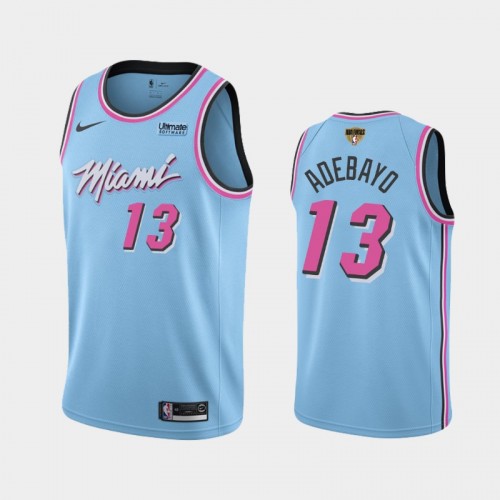 Miami Heat Bam Adebayo #13 Blue 2020 NBA Finals Bound Vice Night City Jersey