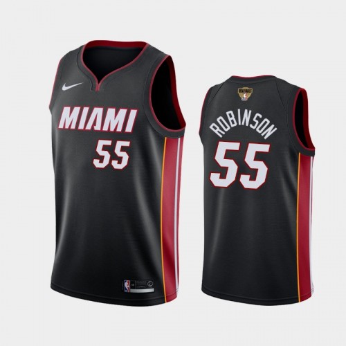 Miami Heat Duncan Robinson #55 Black 2020 NBA Finals Bound Icon Jersey