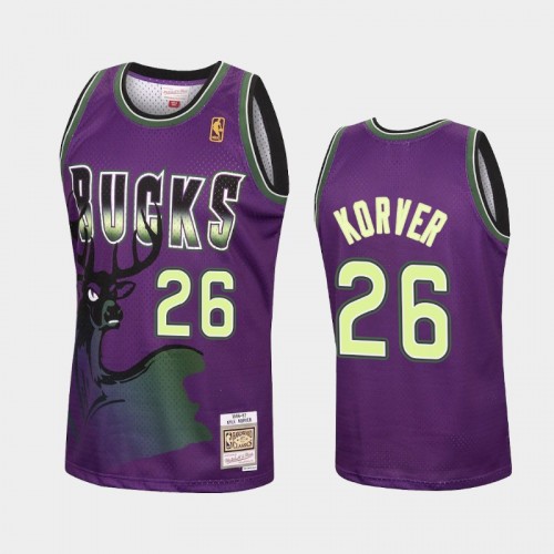 Milwaukee Bucks #26 Kyle Korver Purple Reload Hardwood Classics Jersey