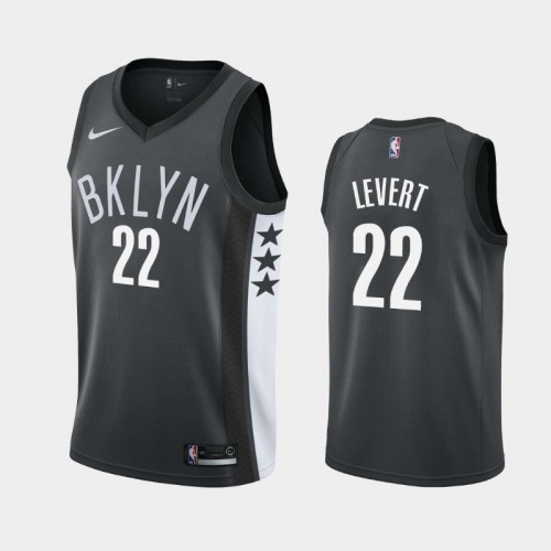 Men's Brooklyn Nets #22 Caris LeVert Black 2019 season Statement Jersey