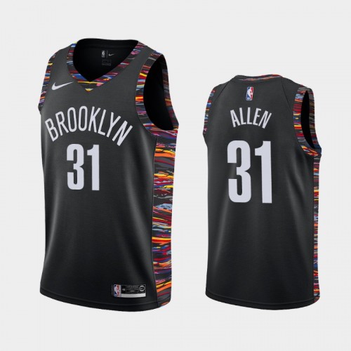 Men's Brooklyn Nets #31 Jarrett Allen Black 2018-19 City Edition Jersey